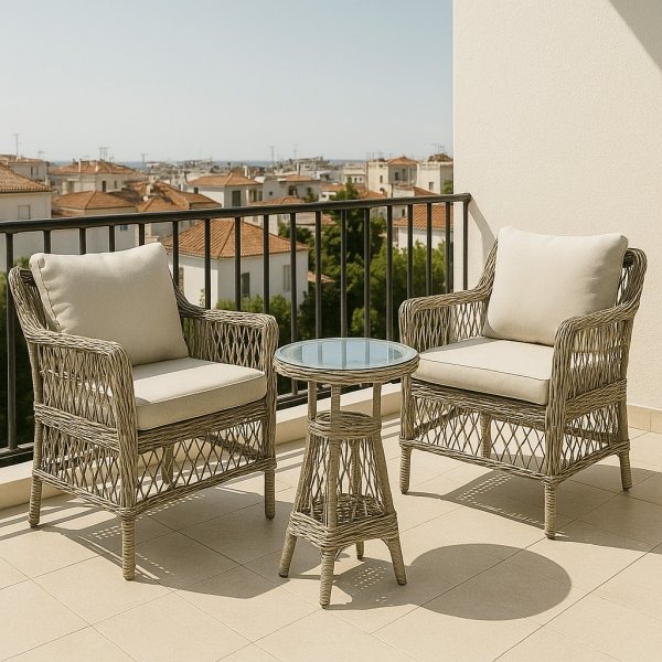 Balkongm�bler - H�rn�sand | Naturf�rgad konstrotting