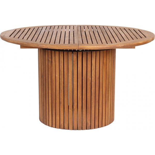 Salt� runt f�rl�ngningsbart matbord i teak �115 + 40 cm