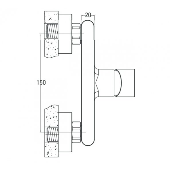Duschblandare Chaber - Krom
