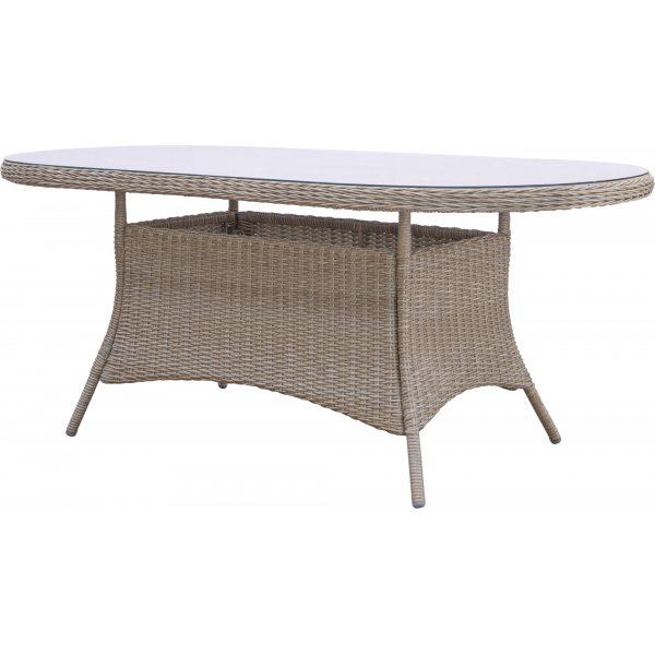 Tr�dg�rdsbord - Menton | 180x100 cm | Natur | Ovalt