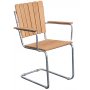 M�llan stapelbar karmstolar i teak med armst�d