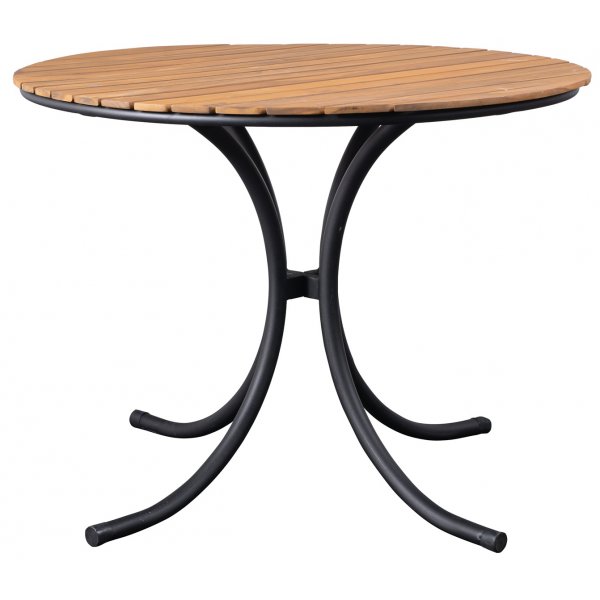 Holmsund runt matbord 100 cm - Svart/Acasia