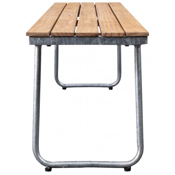 M�llan tr�dg�rdsb�nk - Teak / Galvaniserat st�l