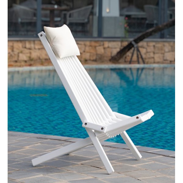 Calcutta solstol med nackkudde - Vit