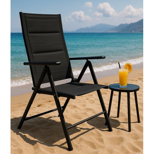 Asta svart positionsstol vadderad