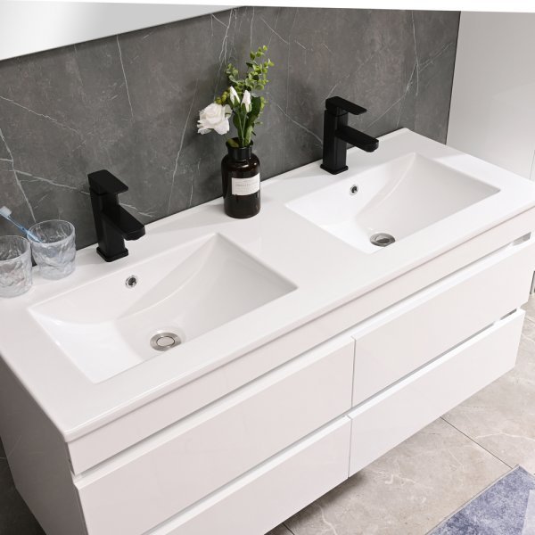 Badrumsm�bler Honolulu 120 cm - Glansig vit