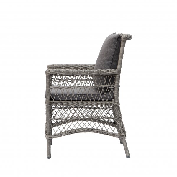 Provence utefåtölj i grå konstrotting Provence utefåtölj i grå konstrotting