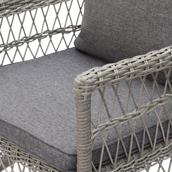 Provence utefåtölj i grå konstrotting Provence utefåtölj i grå konstrotting