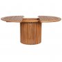 Salt� runt f�rl�ngningsbart matbord i teak �115 + 40 cm