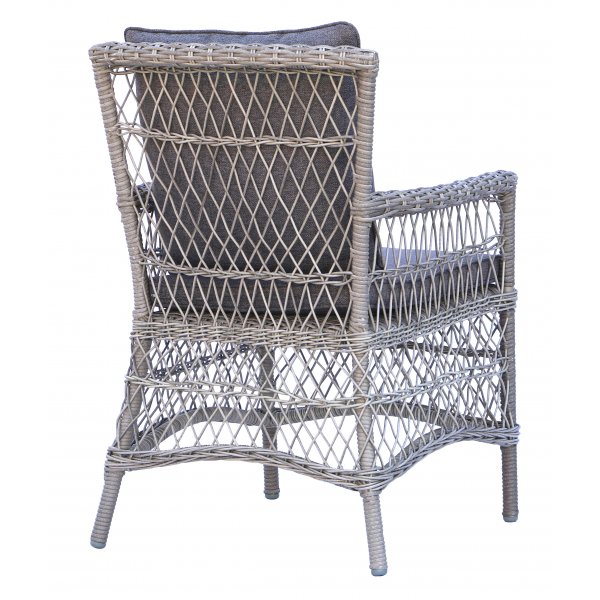 Provence utefåtölj i grå konstrotting Provence utefåtölj i grå konstrotting