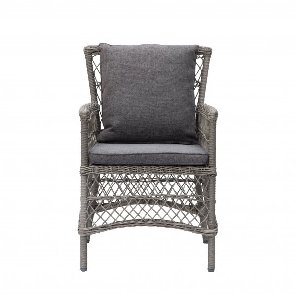 Provence utefåtölj i grå konstrotting Provence utefåtölj i grå konstrotting