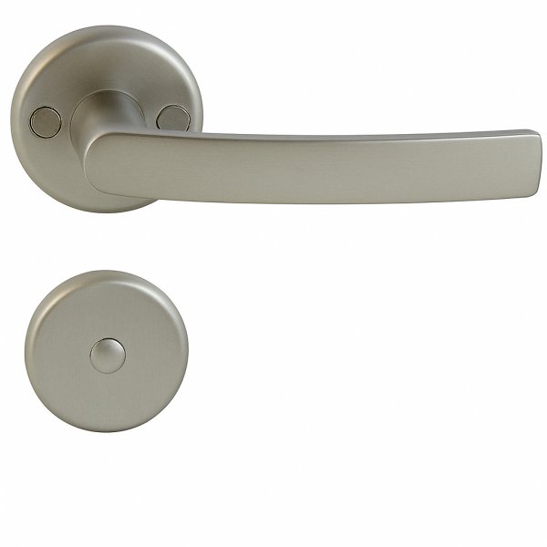 D�rrhandtag med t�ckbricka - Satinkrom