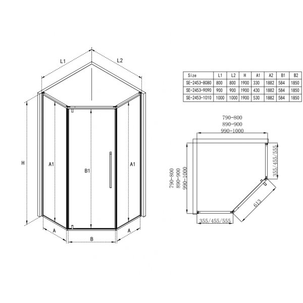 Duschh�rna Lisbon - Svart