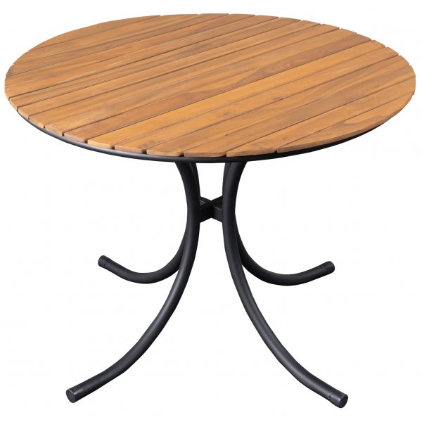 Holmsund runt matbord 100 cm - Svart/Acasia