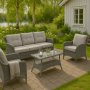 Svan� - Loungegrupp i 4 delar | Naturf�rgad konstrotting