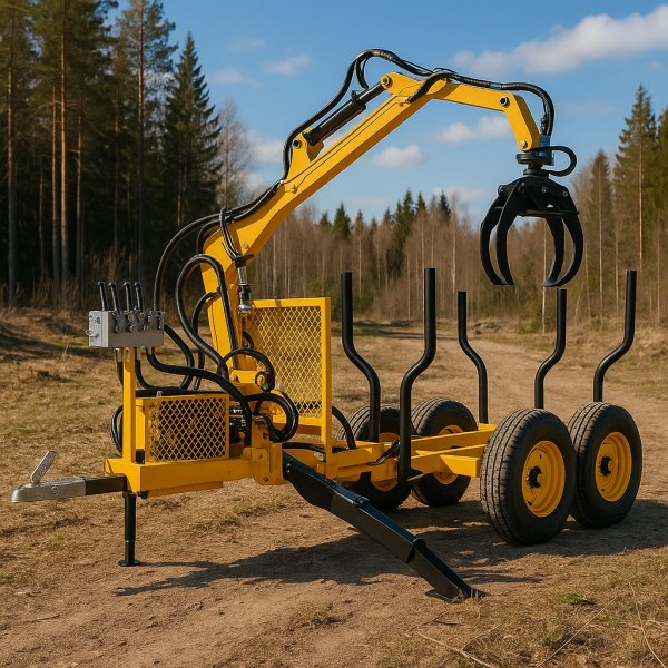 Vedsläp med lyftkran - Max. lyftkapacitet 300 kg Vedsläp med lyftkran - Max. lyftkapacitet 300 kg