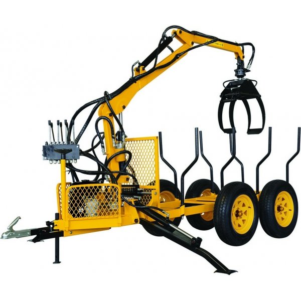 Vedsläp med lyftkran - Max. lyftkapacitet 300 kg Vedsläp med lyftkran - Max. lyftkapacitet 300 kg