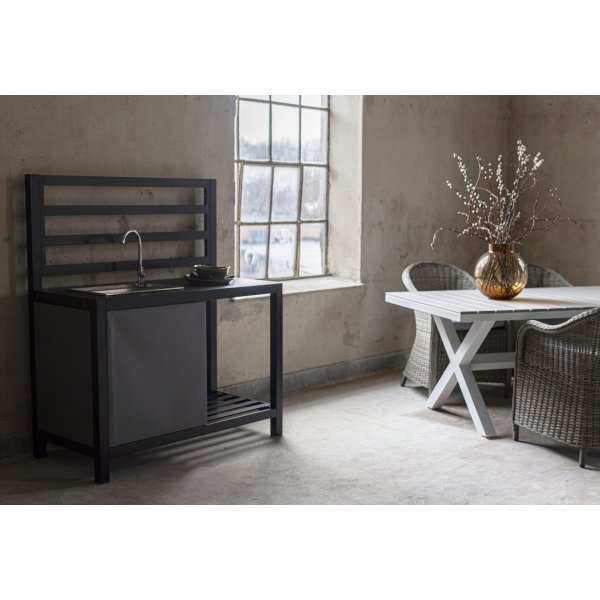 Utek�k med vask i rostfritt