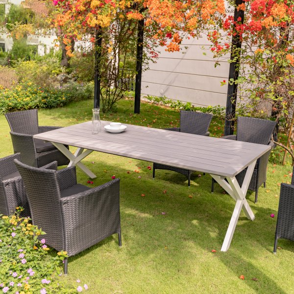 Oxford - Matbord 220 cm Vit/grå Oxford - Matbord 220 cm Vit/grå