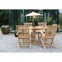 Salt� utomhusmatgrupp med klaffbord och 4 karmstolar � Teak
