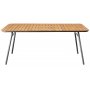 M�llan bord 176x90 cm - Teak / Galvaniserat st�l